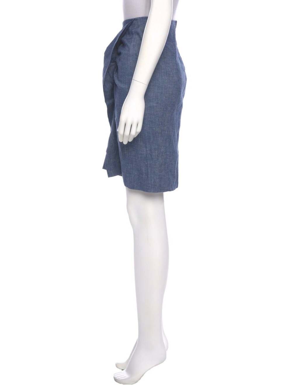 ISABEL MARANT ETOILE Denim Ruched Pencil Skirt Sz 36 - Picture 2 of 11